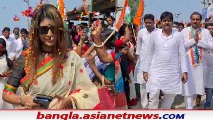 MLA Lovely Maitra begins campaigning for TMC candidate in by election at Gosaba RTB MLA Lovely Maitra begins campaigning for TMC candidate in by election at Gosaba RTB