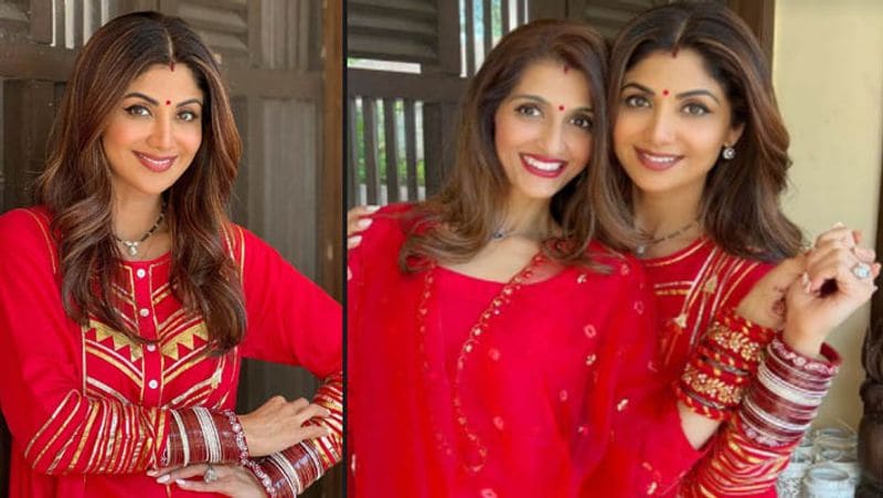 Karwa Chauth 2012, shilpa shetty look beautifull in red dress, kareena kapoor anuty with daughter in law snapped at anil kapoor house