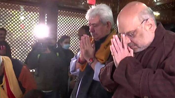 Amit Shah three days Jammu Kashmir visit, Home Minister attacked on Kashmiri leaders for worse situation of locals Amit Shah three days Jammu Kashmir visit, Home Minister attacked on Kashmiri leaders for worse situation of locals