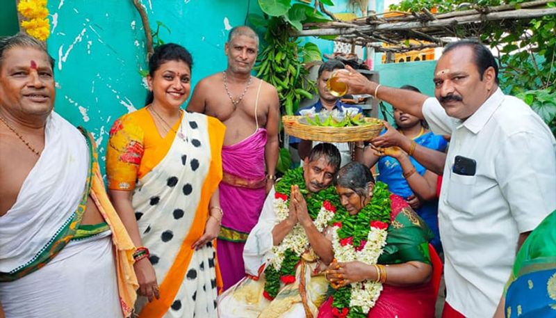 MLA Roja Attended his party Supporter family Function