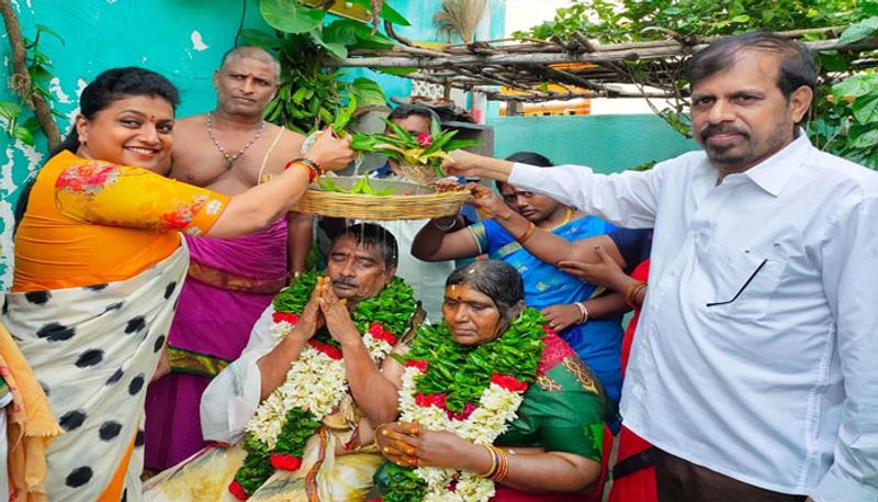 MLA Roja Attended his party Supporter family Function