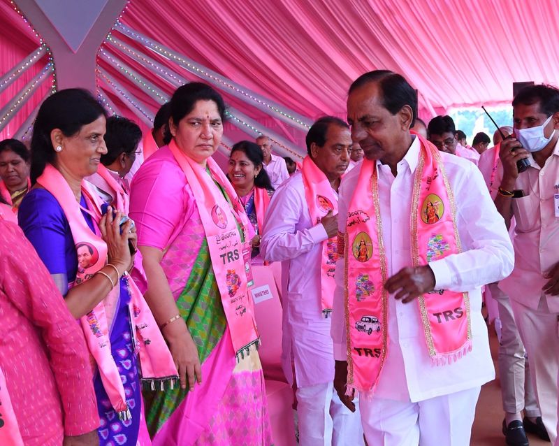 Hyderabad Hitex turns pink for TRS plenary