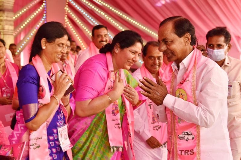 Hyderabad Hitex turns pink for TRS plenary