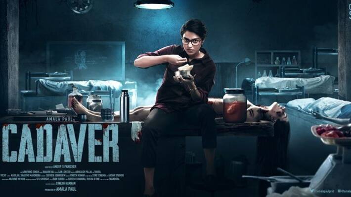 Actress amala paul in cadaver movie first look poster viral on social media Actress amala paul in cadaver movie first look poster viral on social media