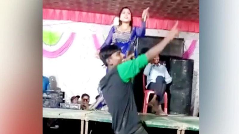 tamancha disco video viral female dancer showing pistol during shraddh program