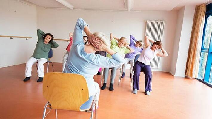 Easy Yoga in chair will help you lose weight fast bpsb Easy Yoga in chair will help you lose weight fast bpsb