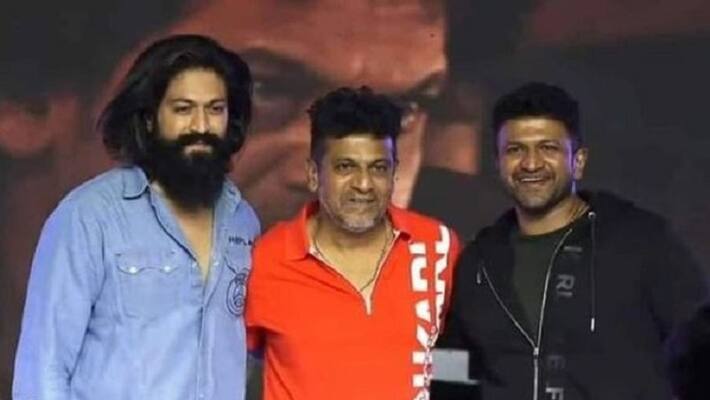 Shiva Rajkumar Yash and Puneeth Rajkumar on Bhajarangi 2 mah Shiva Rajkumar Yash and Puneeth Rajkumar on Bhajarangi 2 mah