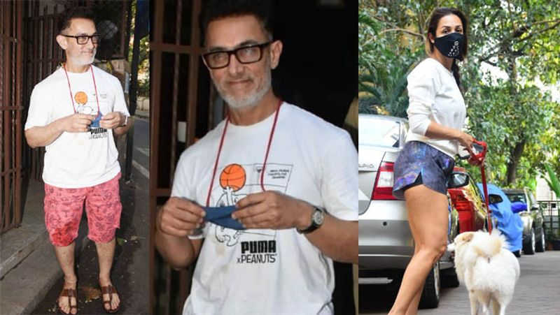 aamir khan and malaika arora seen in this condition, these celebs also spotted in different places