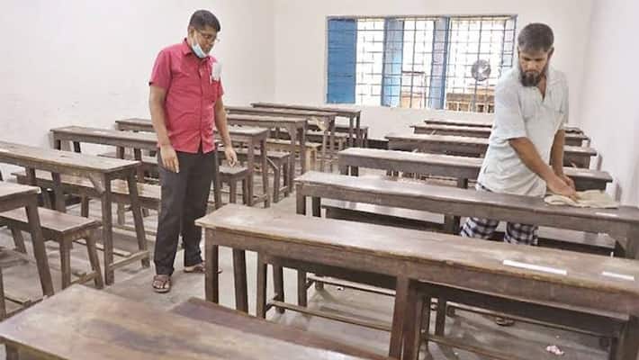 the school and college of Murshidabad has been preparing for reopen since morning bmm the school and college of Murshidabad has been preparing for reopen since morning bmm