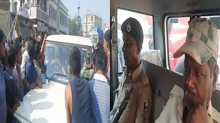 bihar People held policemen hostage in Hajipur bihar People held policemen hostage in Hajipur
