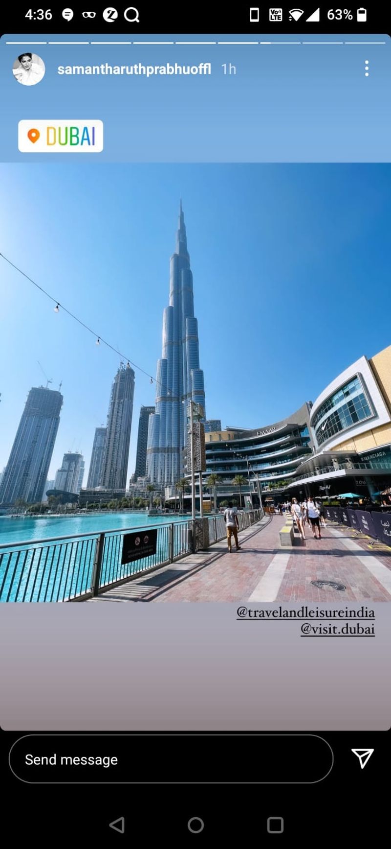 Samantha Ruth Prabhu in Dubai with Preetham Jukalker: After Rishikesh, actress is at Burj Khalifa RCB