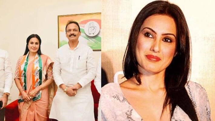 actress Kamya Punjabi joins Congress in Mumbai actress Kamya Punjabi joins Congress in Mumbai