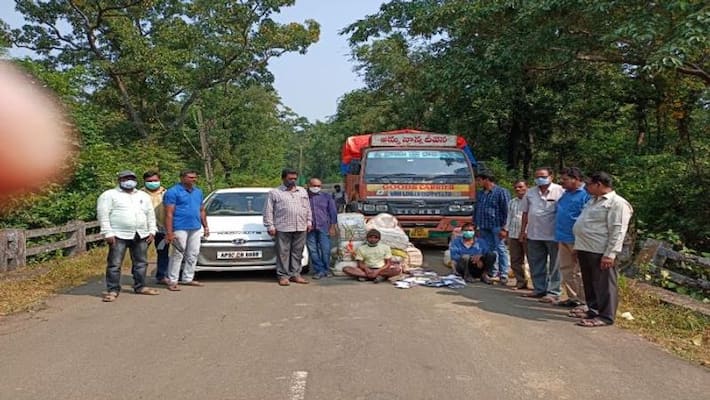 AP Police Seized Two Crore Worth Ganja at East Godavari District AP Police Seized Two Crore Worth Ganja at East Godavari District