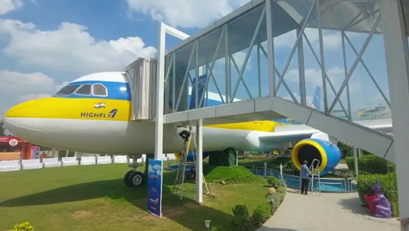 Aircraft theme restaurant built in Vadodara Gujarat This is fourth in India and 9th in world aircraft restaurant