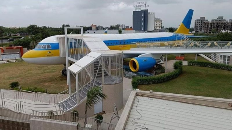 Aircraft theme restaurant built in Vadodara Gujarat This is fourth in India and 9th in world aircraft restaurant