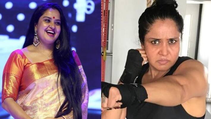 Actress Pragathi mass dance video goes viral Actress Pragathi mass dance video goes viral