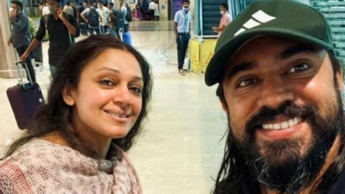 Artist Shobhana share her photo with Nivin Pauly Artist Shobhana share her photo with Nivin Pauly