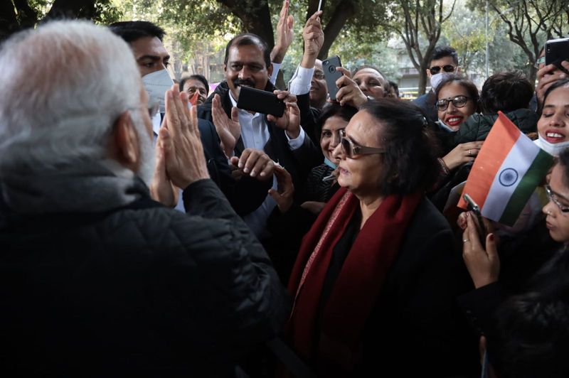 Modi arrives in Rome for G20 Summit Italy indian peoples greeted with the national flag