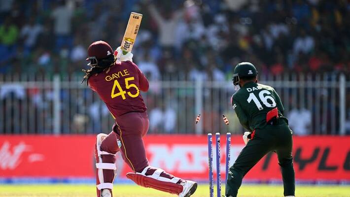 ICC T20 World cup 2021: Universal boss Chris Gayle struggles to score runs against srilanka continues his bad record ICC T20 World cup 2021: Universal boss Chris Gayle struggles to score runs against srilanka continues his bad record
