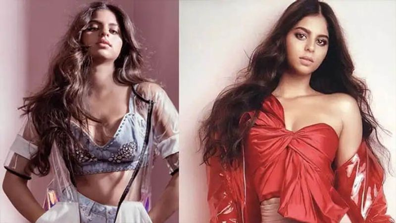 Suhana Khan posed on a couch in an Animal print Cami check out the pics bRD
