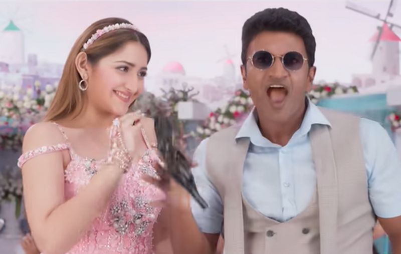 Yuvarathna actress Sayyeshaa shares picture with co star Puneeth Rajkumar dpl
