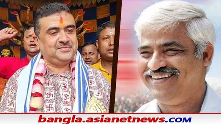 Sujan Chakraborty meets Suvendu Adhikary before west bengal bypolls Sujan Chakraborty meets Suvendu Adhikary before west bengal bypolls