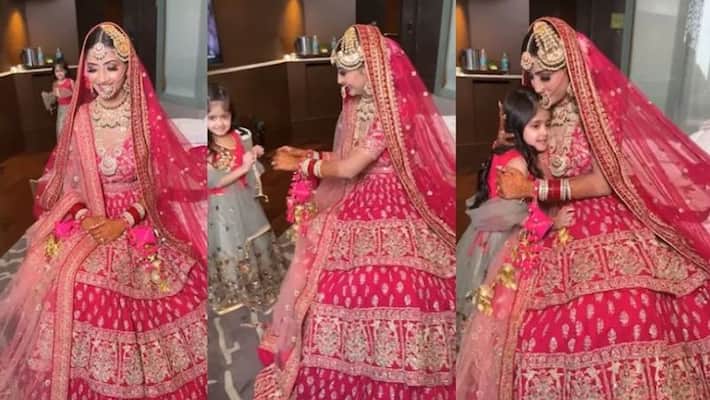 Little girl s reaction after seeing her mother dressed as a bride Little girl s reaction after seeing her mother dressed as a bride