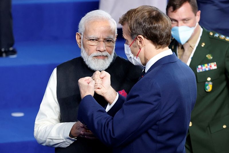 Modi in Rome meets French President Macron G20 summit mah