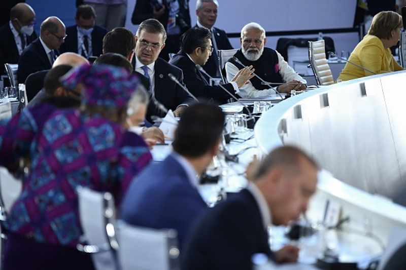 Modi in Rome meets French President Macron G20 summit mah