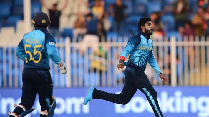T20 World Cup 2021: Wanindu Hasaranga creates history with his Hat-Trick against South Africa T20 World Cup 2021: Wanindu Hasaranga creates history with his Hat-Trick against South Africa