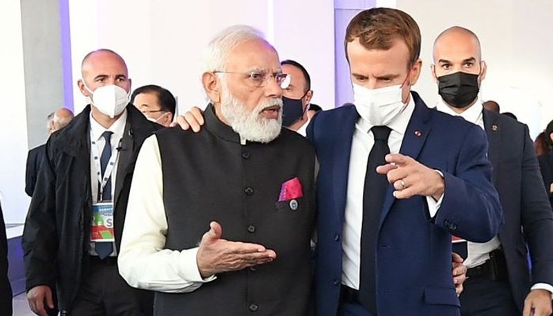 Modi in Rome meets French President Macron G20 summit mah