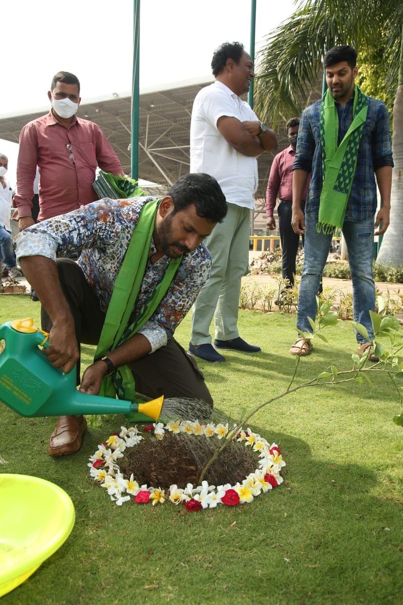 Vishal Named the plant as Puneeth Rajkumar in Green India Challenge