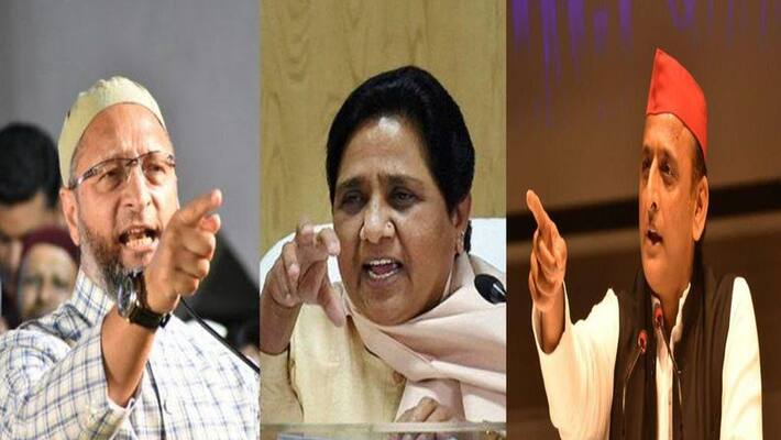 UP election 2022, bsp chief mayawati and Asaduddin Owaisi attack on akhilesh yadav statement about jinnah in hardoi UP election 2022, bsp chief mayawati and Asaduddin Owaisi attack on akhilesh yadav statement about jinnah in hardoi