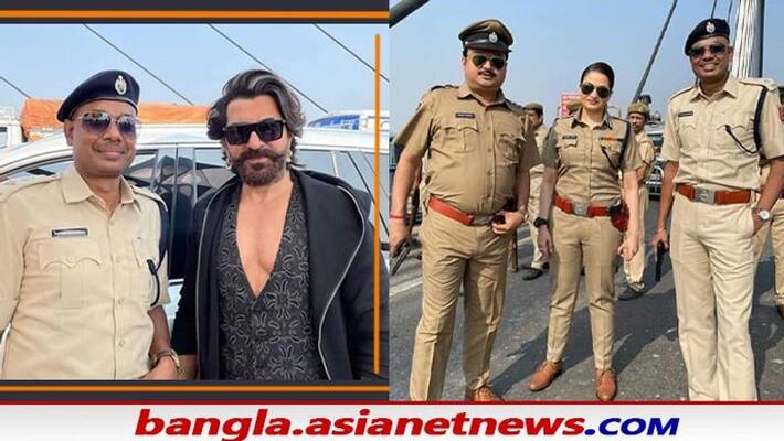 Howrah City Police are busy shooting a movie on the Second Hooghly Bridge bpsb Howrah City Police are busy shooting a movie on the Second Hooghly Bridge bpsb