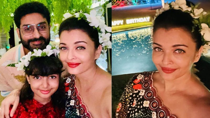 aishwarya rai celebrate her birthday with husband abhishek bachchan and daughter
