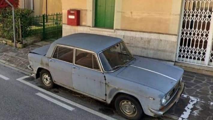 car parked for 47 years turned into a monument car parked for 47 years turned into a monument