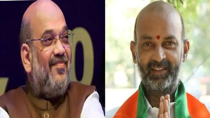 Amit Shah Phone call to bandi sanjay congratulates on huzurabad bypoll result Amit Shah Phone call to bandi sanjay congratulates on huzurabad bypoll result