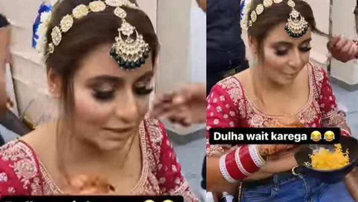 bride eating noodles while doing wedding make up bride eating noodles while doing wedding make up