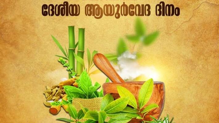 Health minister veena george post about National Ayurveda Day Health minister veena george post about National Ayurveda Day