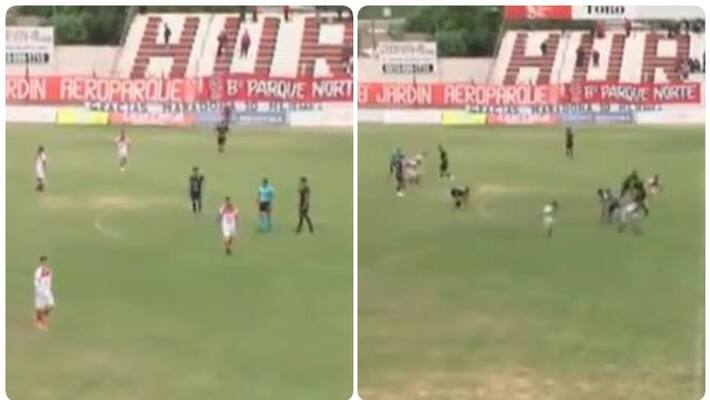 Coach shot during Argentina's third division football match, video goes viral spb Coach shot during Argentina's third division football match, video goes viral spb