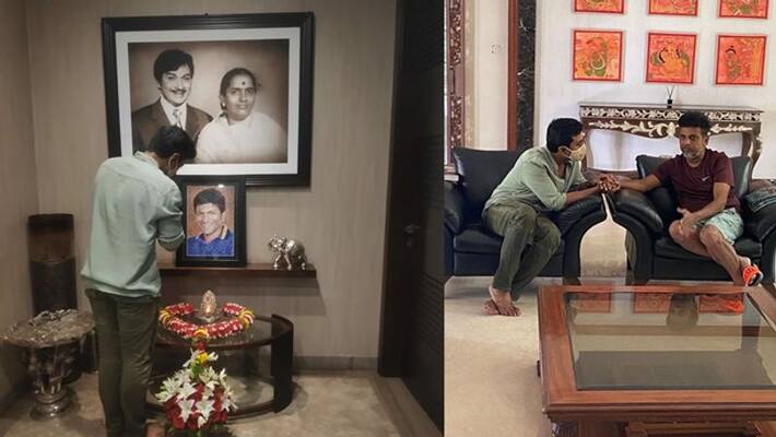 Ram Charan visits Puneeth Rajkumar house and pay condolences Ram Charan visits Puneeth Rajkumar house and pay condolences