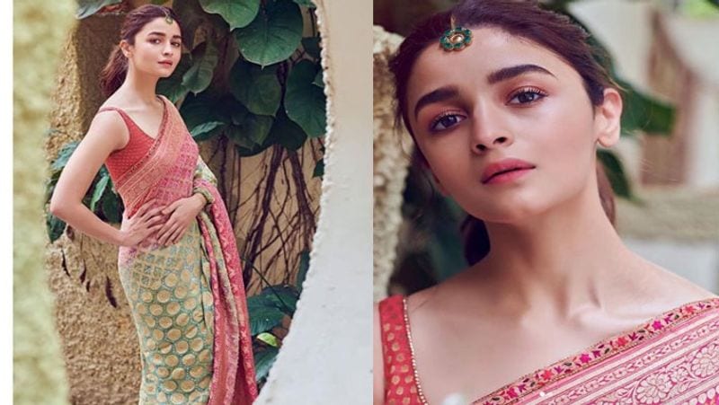 Diwali 2021 alia bhatt deshi look for deepawali