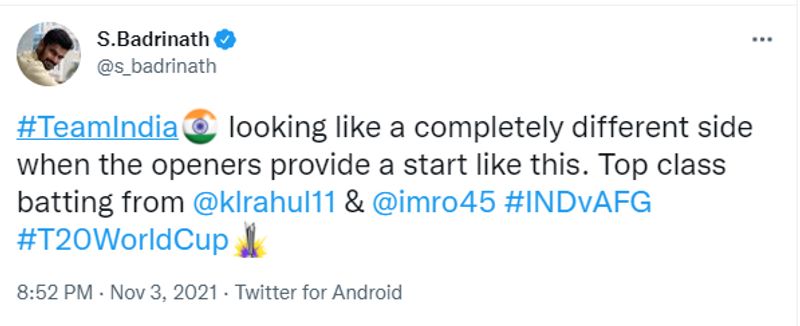 T20 World Cup 2021 IND vs AFG Super 12 Cricket fraternity reacts to Team India Diwali batting display