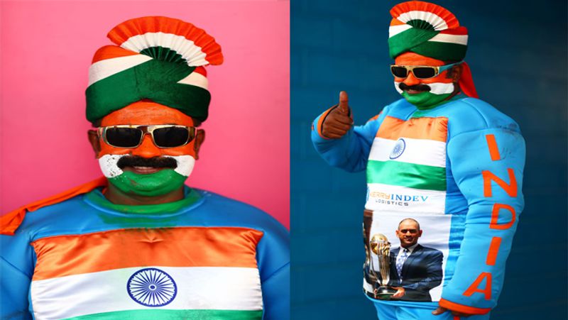 India v Afghanistan ICC Men's T20 World Cup 2021, ABU DHABI: Fans look on from the stands during the Ind vs Afg match at Sheikh Zayed stadium