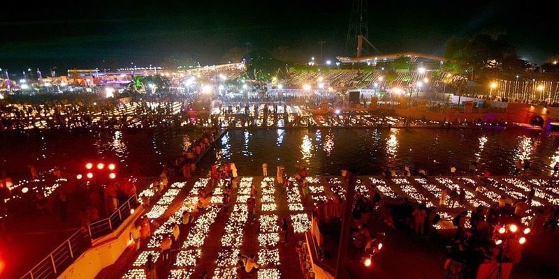 ayodhya creates guinnes record with over 9 lakh diyas on diwali