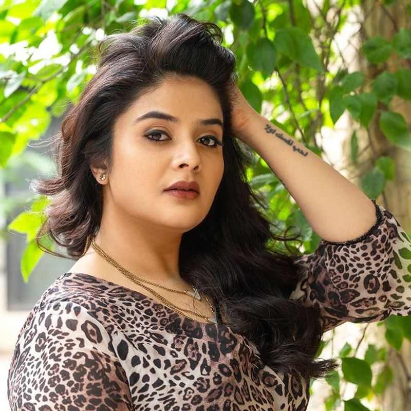 Sreemukhi Stunning photoshoot in Leopard Prints dress