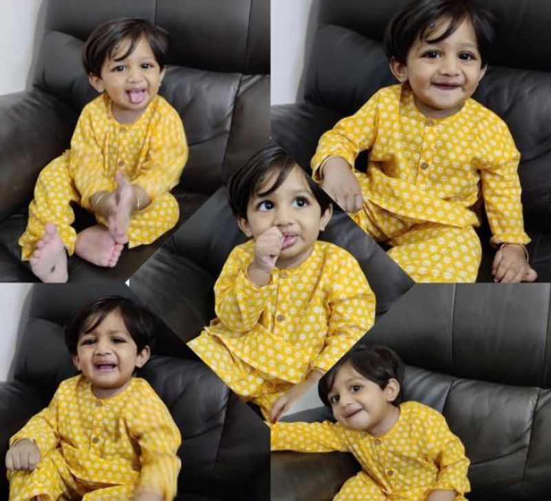 Kannada Meghana Raj shares Raayan sarja photo wishing happy diwali vcs