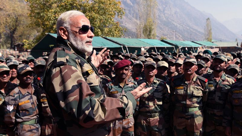 Narendra Modi Diwali celebrating with the jawans of the Indian Army from 2014 to 2021