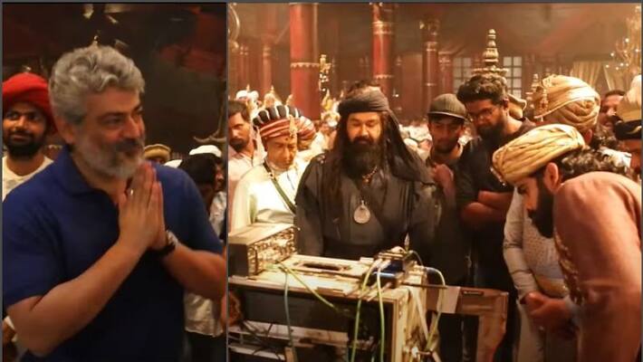 thala ajith kumar at mohanlal starring marakkar movie location video thala ajith kumar at mohanlal starring marakkar movie location video