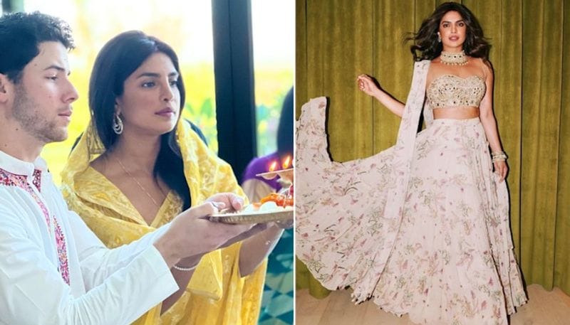 Priyanka Chopra and Nick Jonas perform Mahalaxmi puja on Diwali at home